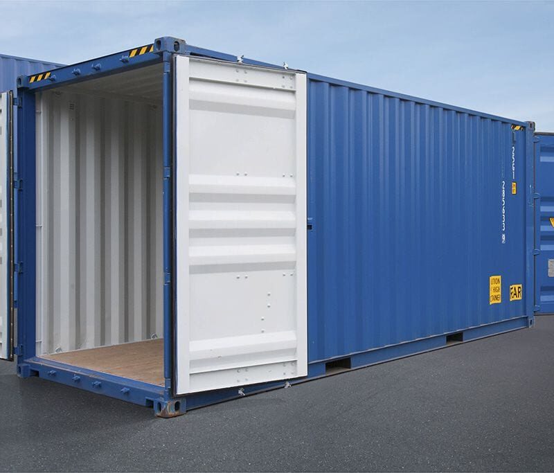 Blue 40-Ft Dry | Double Door | Container (HQ)
